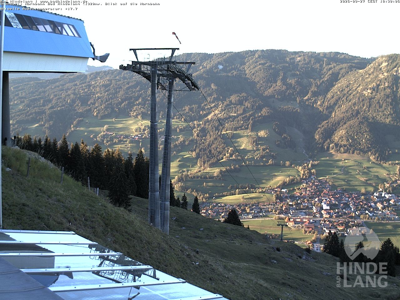 Archiv Foto Webcam Aussicht auf Bad Hindelang von der Hornbahn Bergstation