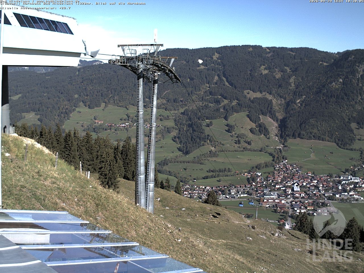 Archived image Webcam Mountain station Hornbahn