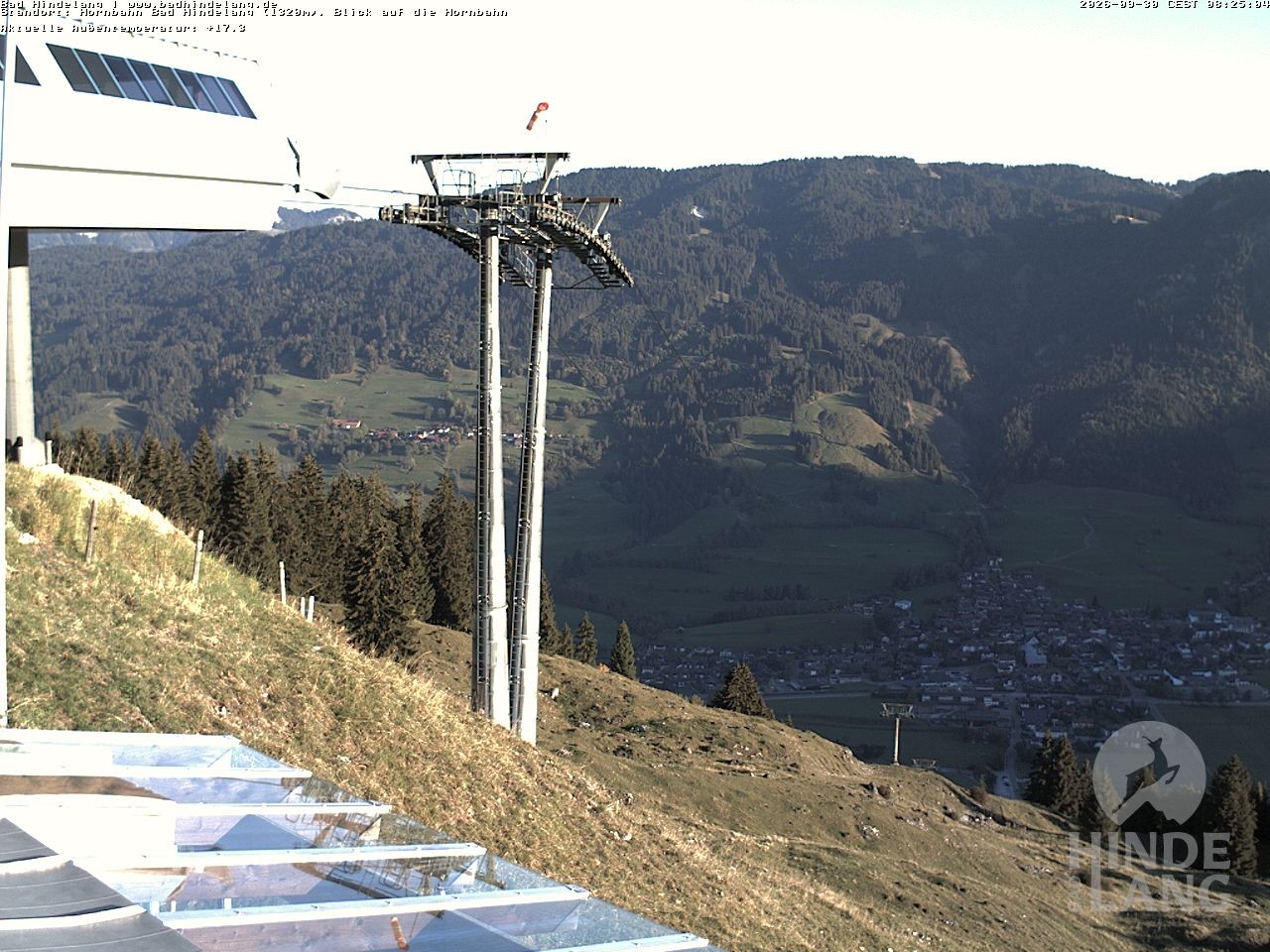 Archiv Foto Webcam Aussicht auf Bad Hindelang von der Hornbahn Bergstation