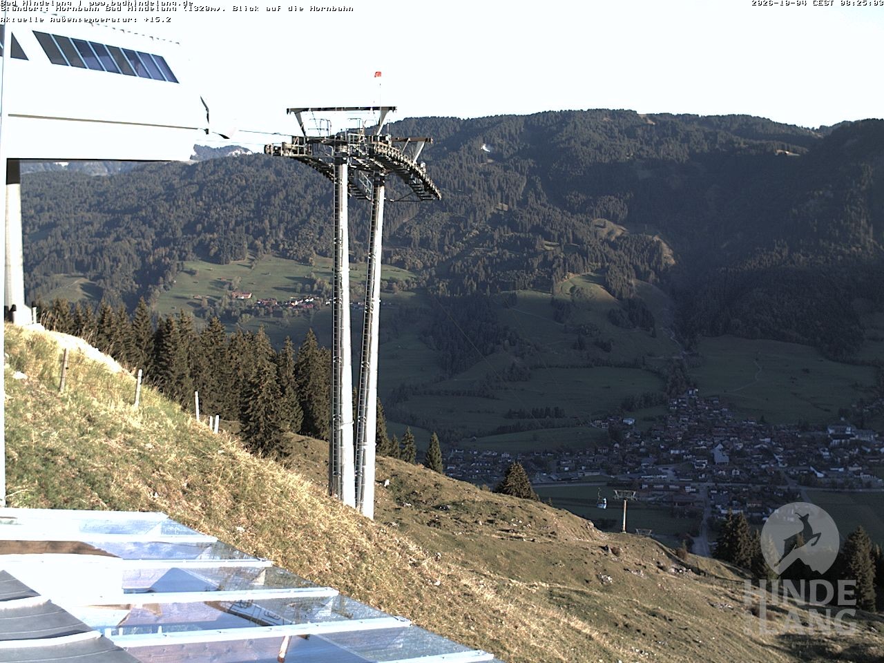 Archiv Foto Webcam Aussicht auf Bad Hindelang von der Hornbahn Bergstation