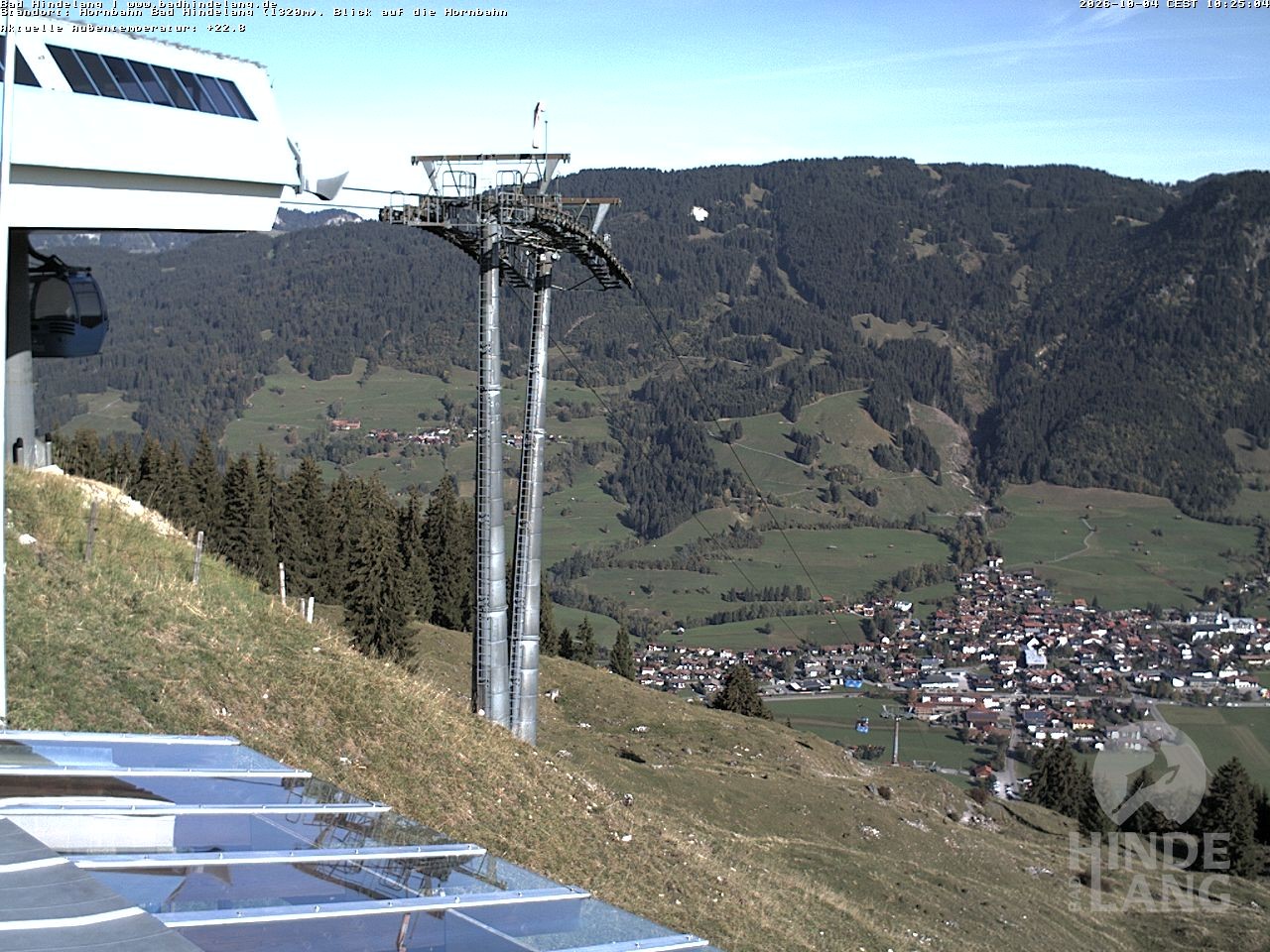 Archiv Foto Webcam Aussicht auf Bad Hindelang von der Hornbahn Bergstation