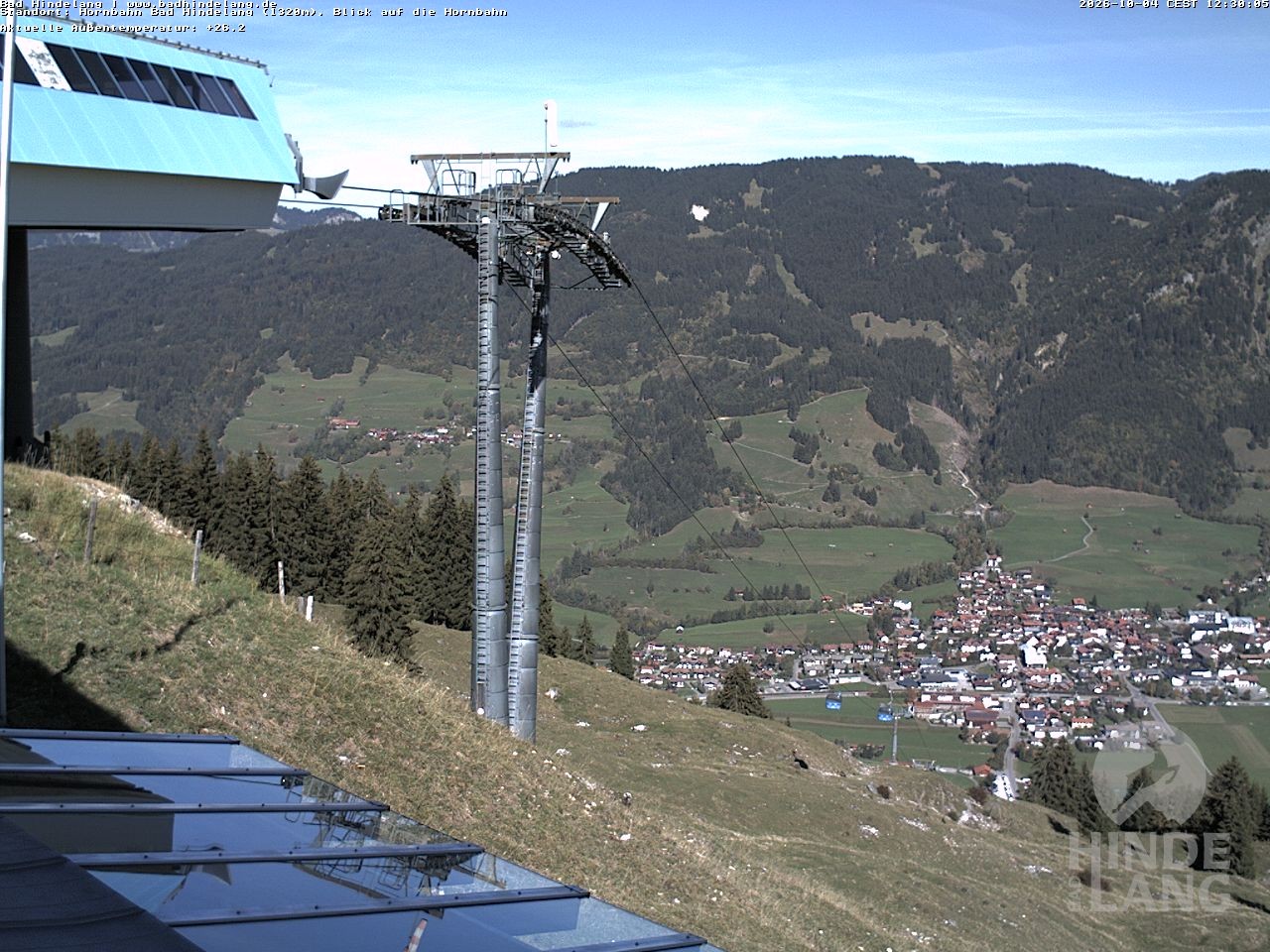 Archiv Foto Webcam Aussicht auf Bad Hindelang von der Hornbahn Bergstation