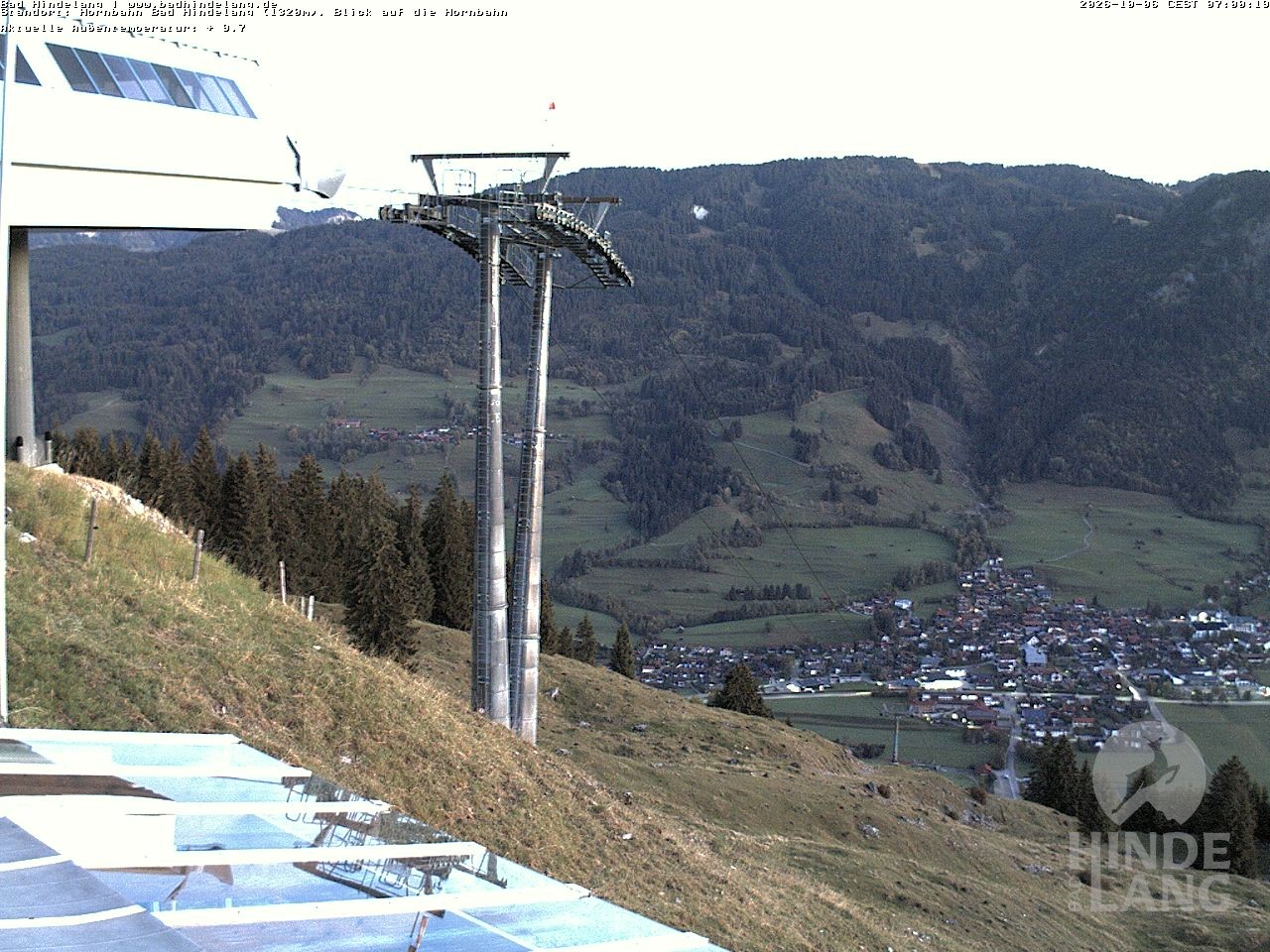 Archiv Foto Webcam Aussicht auf Bad Hindelang von der Hornbahn Bergstation
