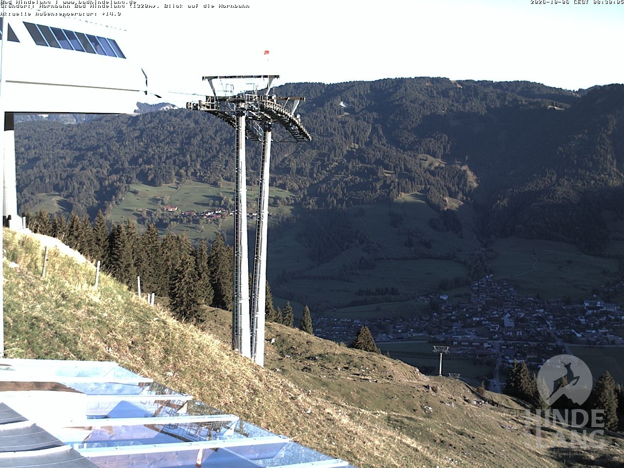 Archiv Foto Webcam Aussicht auf Bad Hindelang von der Hornbahn Bergstation