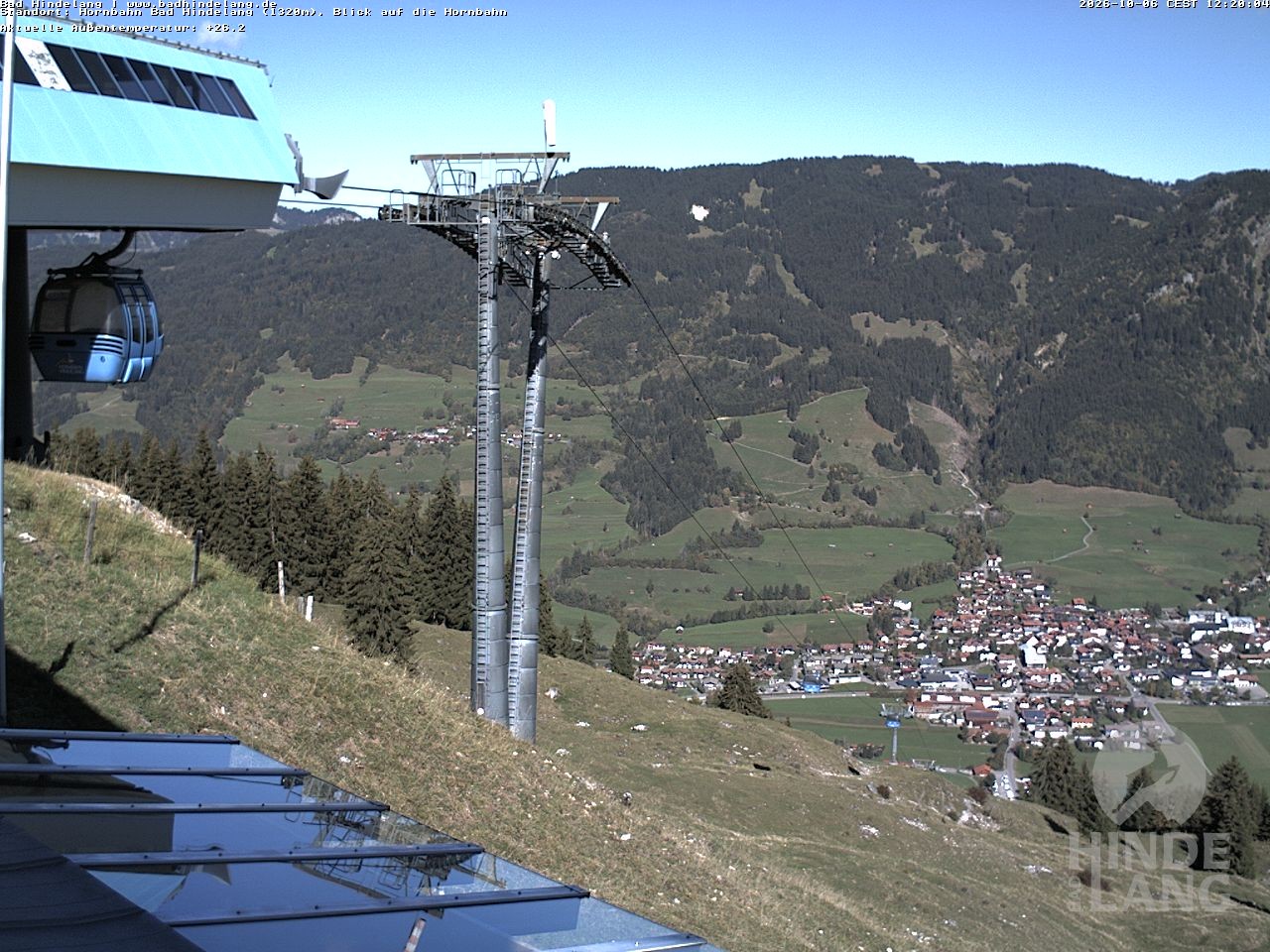 Archiv Foto Webcam Aussicht auf Bad Hindelang von der Hornbahn Bergstation