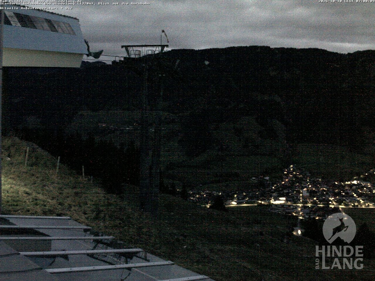 Archiv Foto Webcam Aussicht auf Bad Hindelang von der Hornbahn Bergstation