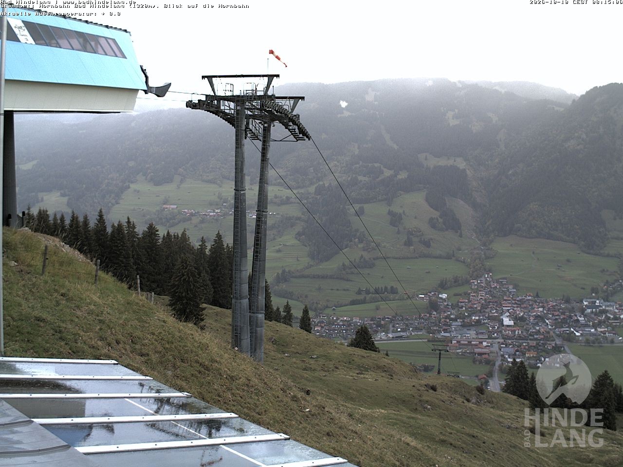Archiv Foto Webcam Aussicht auf Bad Hindelang von der Hornbahn Bergstation
