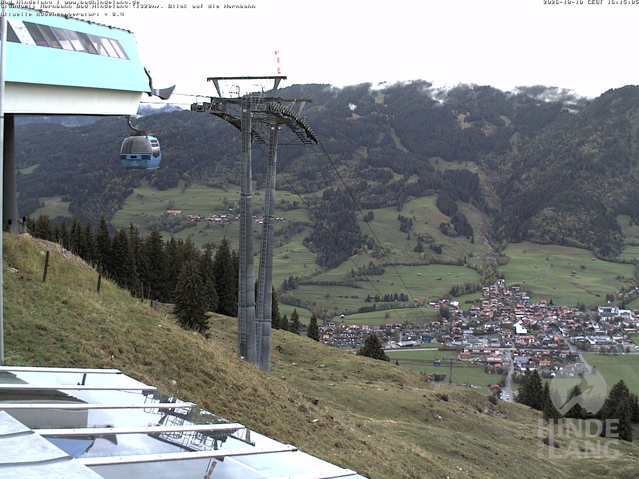 Archiv Foto Webcam Aussicht auf Bad Hindelang von der Hornbahn Bergstation