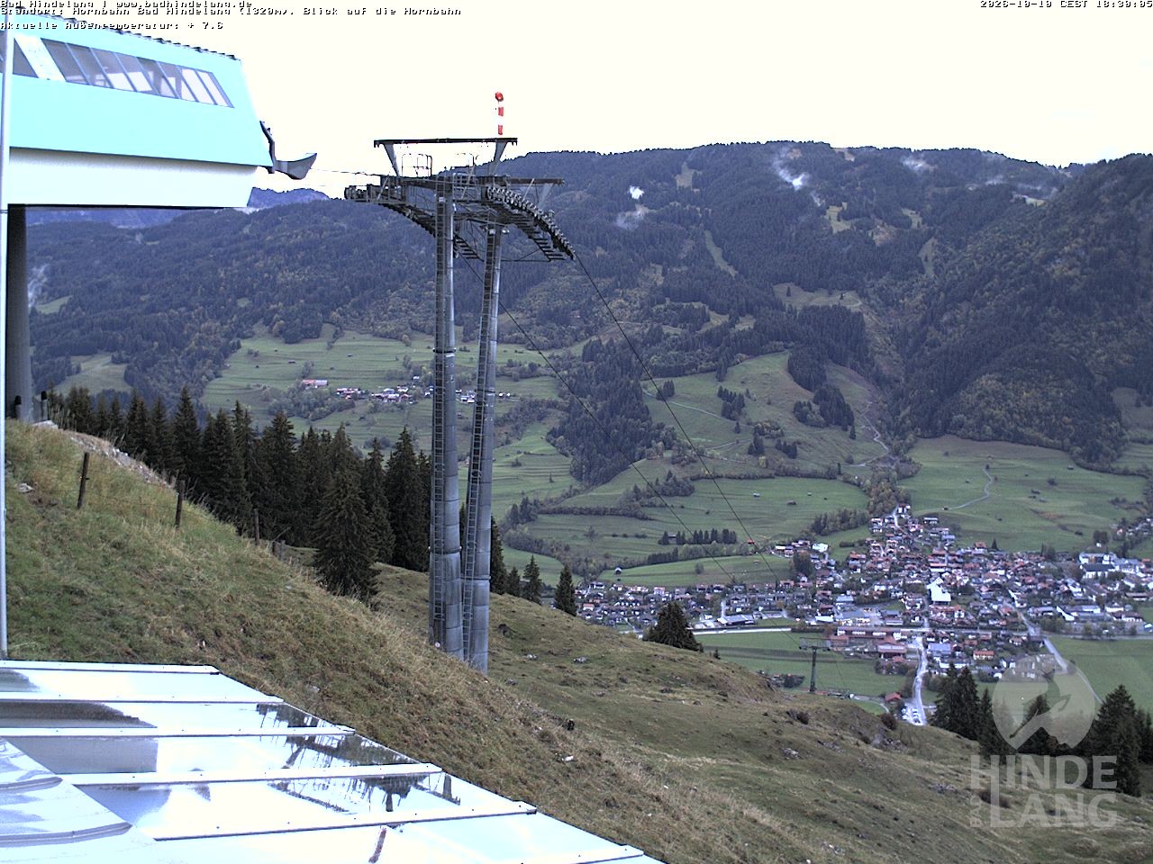 Archiv Foto Webcam Aussicht auf Bad Hindelang von der Hornbahn Bergstation
