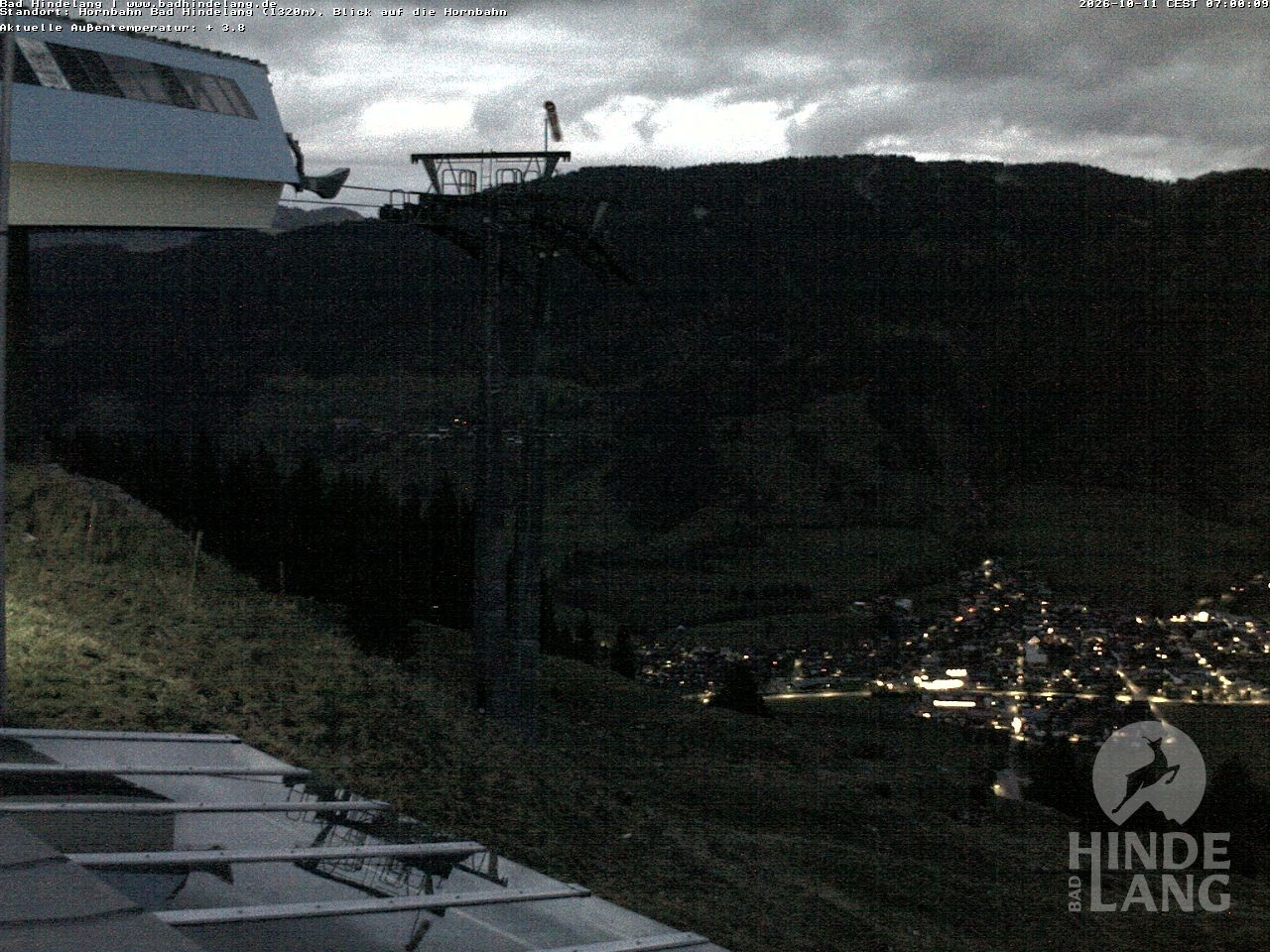 Archiv Foto Webcam Aussicht auf Bad Hindelang von der Hornbahn Bergstation