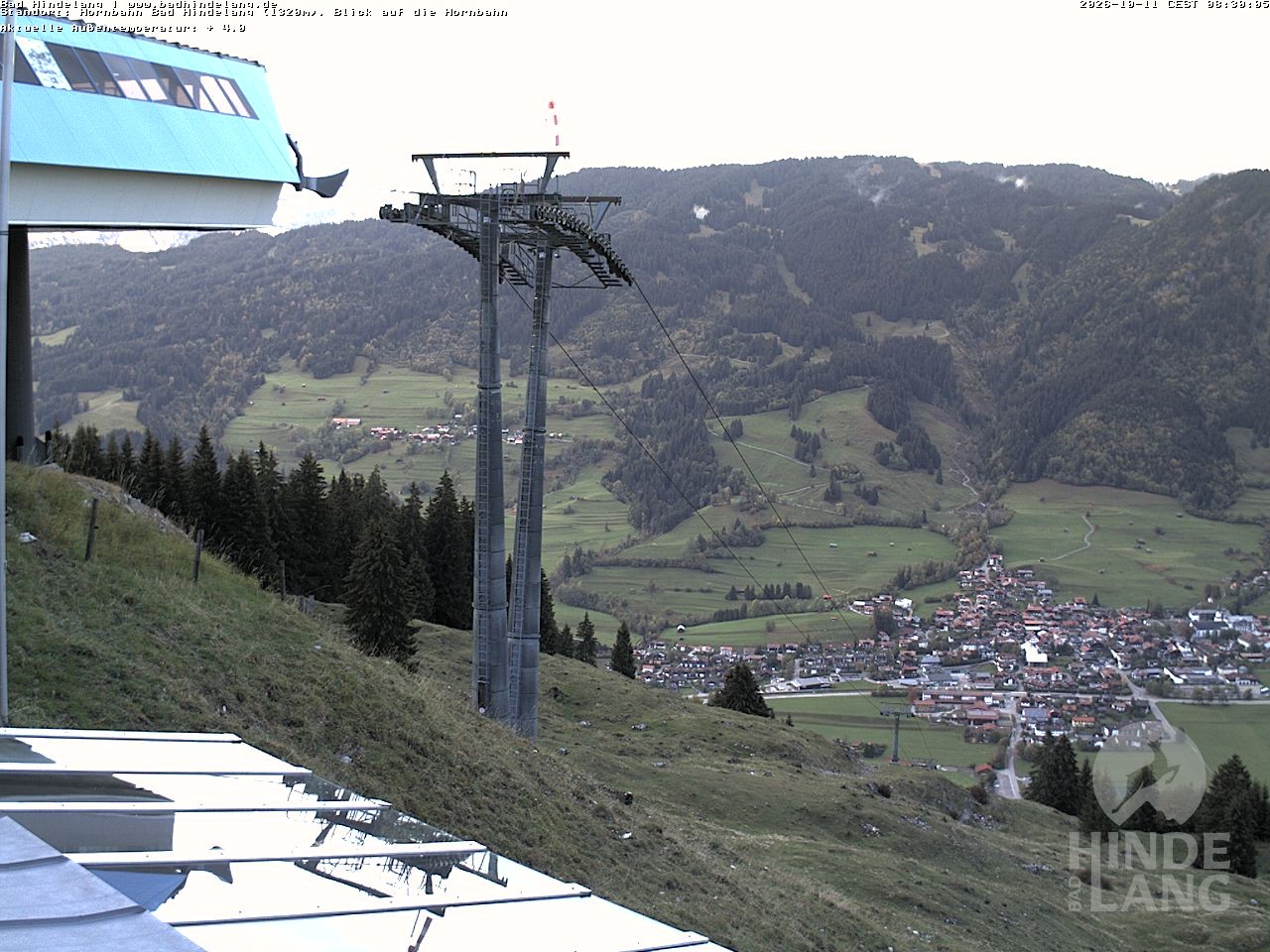 Archiv Foto Webcam Aussicht auf Bad Hindelang von der Hornbahn Bergstation