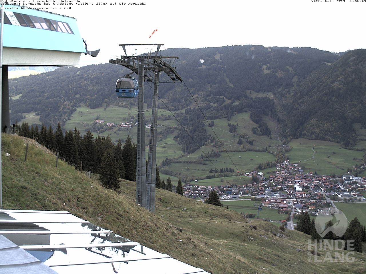Archiv Foto Webcam Aussicht auf Bad Hindelang von der Hornbahn Bergstation