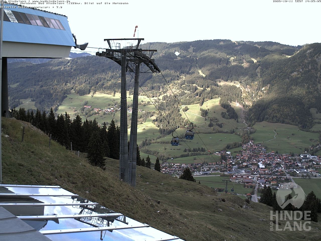 Archiv Foto Webcam Aussicht auf Bad Hindelang von der Hornbahn Bergstation