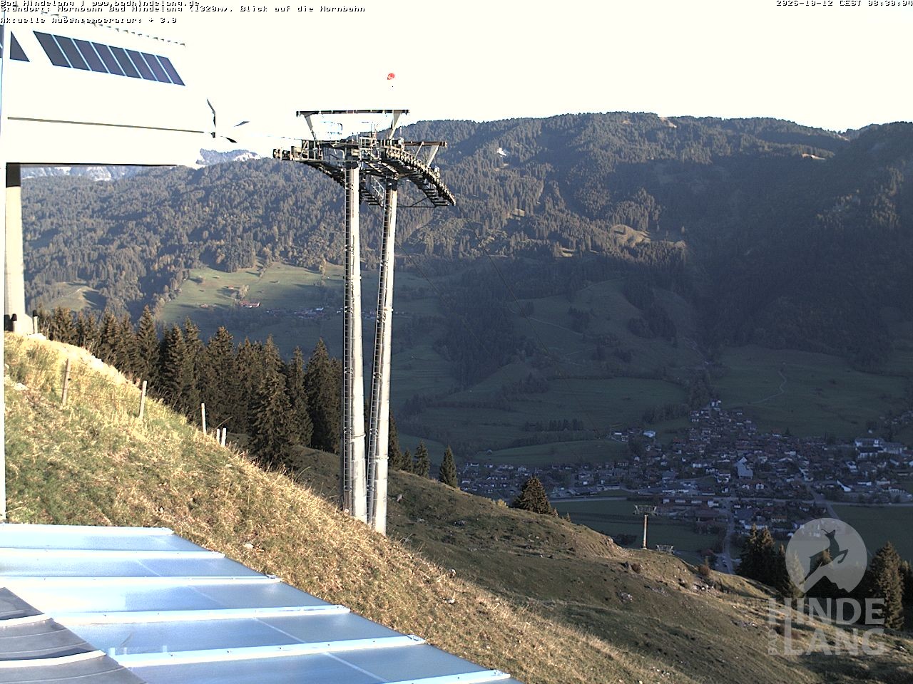 Archiv Foto Webcam Aussicht auf Bad Hindelang von der Hornbahn Bergstation