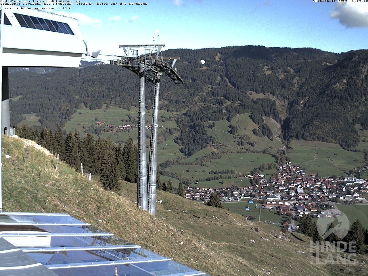 Archiv Foto Webcam Aussicht auf Bad Hindelang von der Hornbahn Bergstation