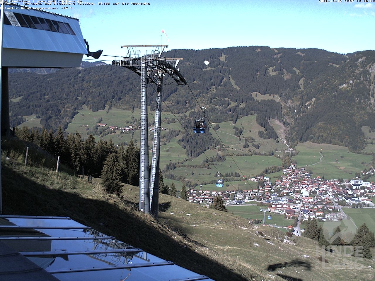 Archiv Foto Webcam Aussicht auf Bad Hindelang von der Hornbahn Bergstation