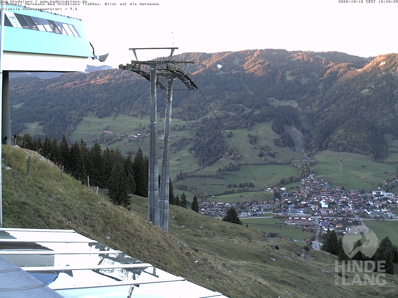 Archiv Foto Webcam Aussicht auf Bad Hindelang von der Hornbahn Bergstation