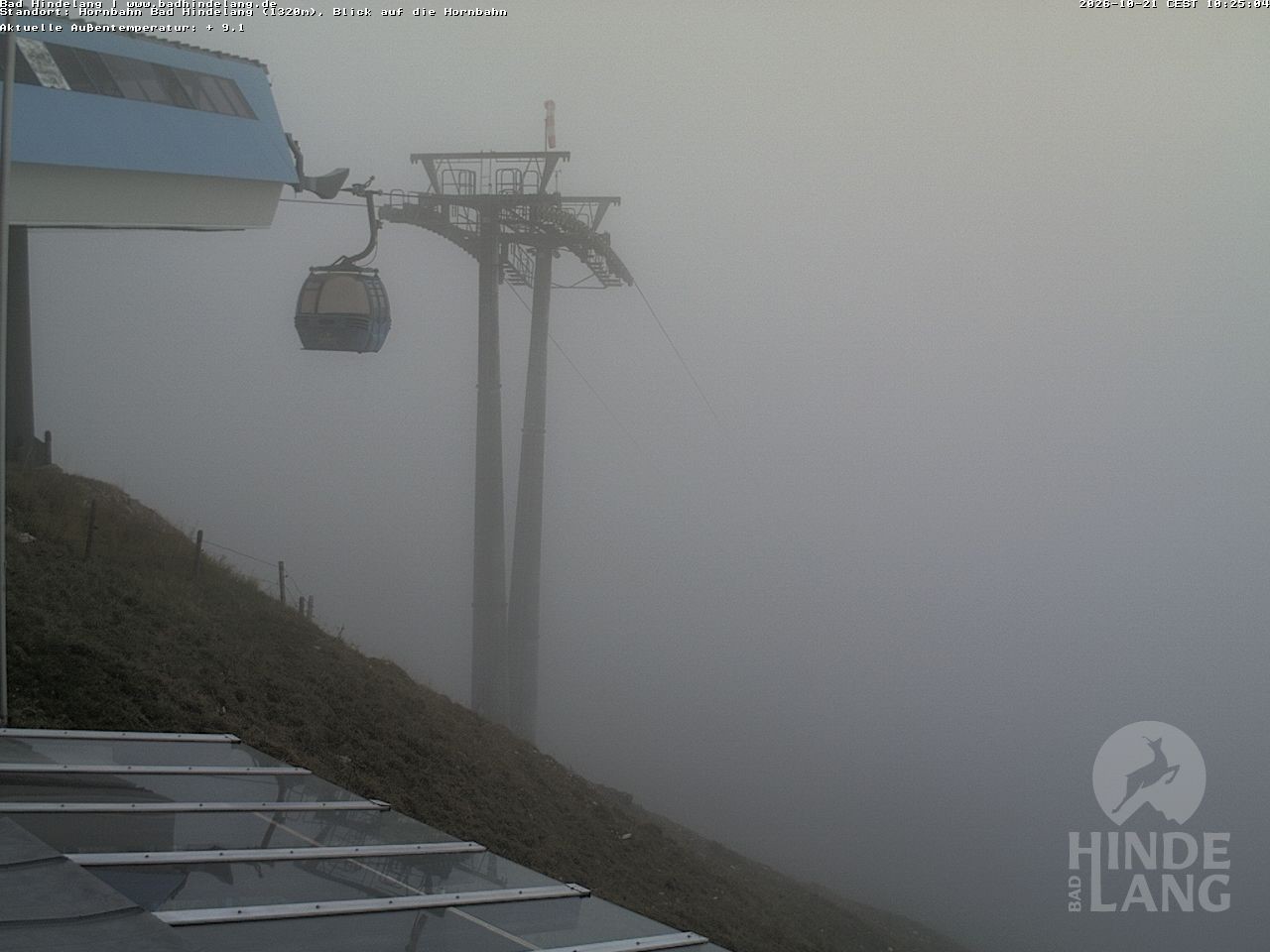 Archiv Foto Webcam Aussicht auf Bad Hindelang von der Hornbahn Bergstation