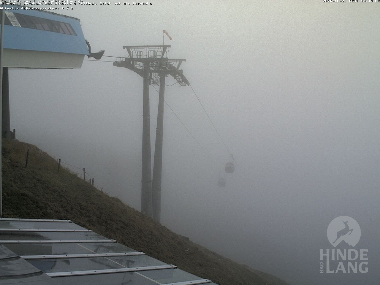 Archiv Foto Webcam Aussicht auf Bad Hindelang von der Hornbahn Bergstation