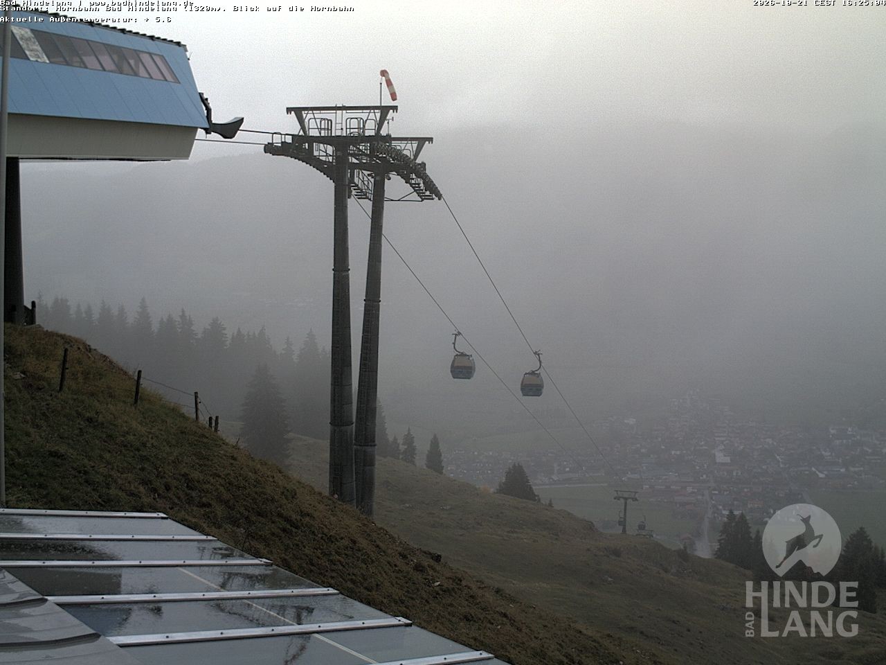Archiv Foto Webcam Aussicht auf Bad Hindelang von der Hornbahn Bergstation