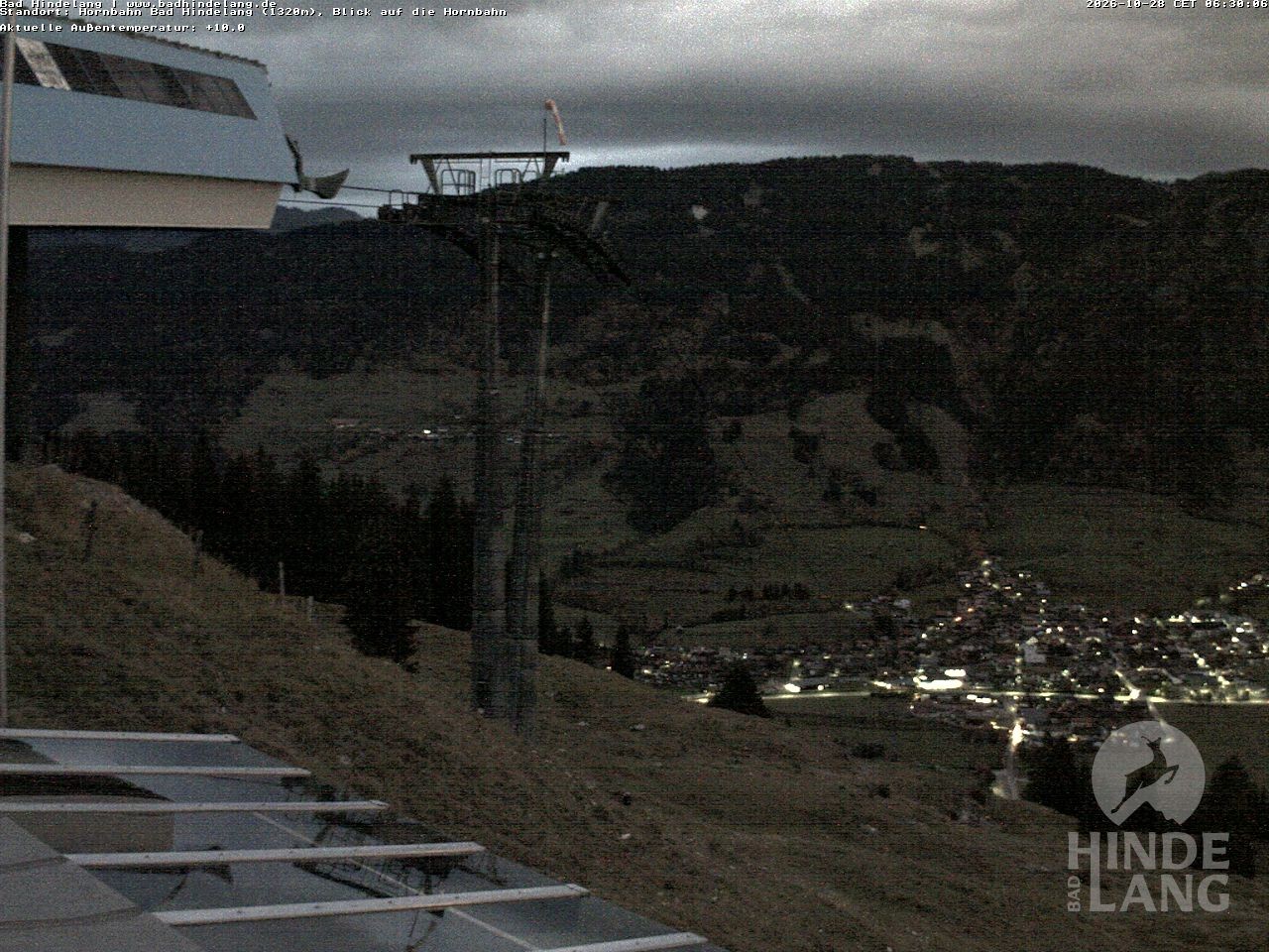 Archiv Foto Webcam Aussicht auf Bad Hindelang von der Hornbahn Bergstation