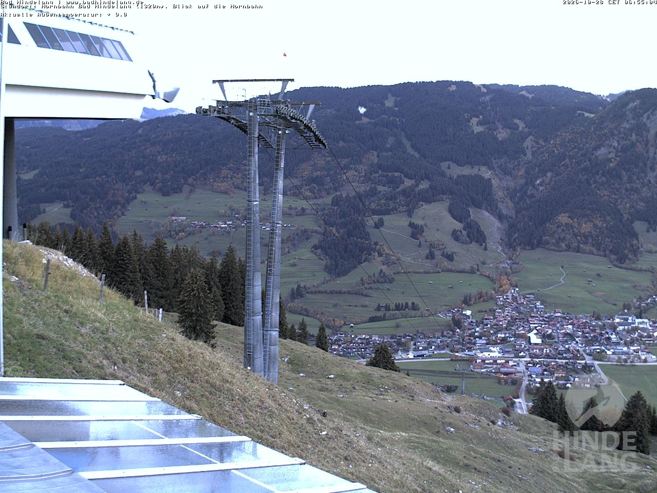 Archiv Foto Webcam Aussicht auf Bad Hindelang von der Hornbahn Bergstation