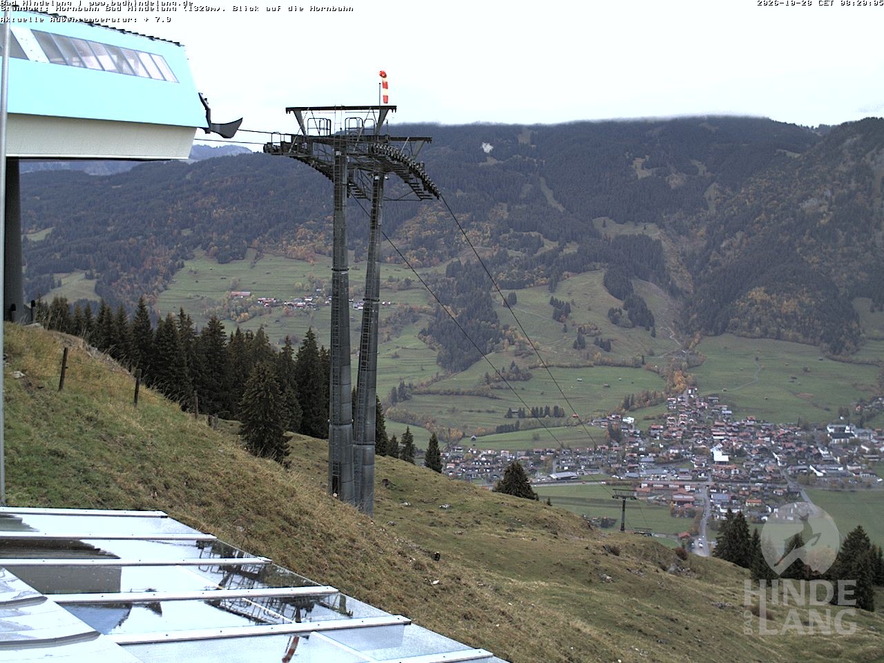 Archiv Foto Webcam Aussicht auf Bad Hindelang von der Hornbahn Bergstation
