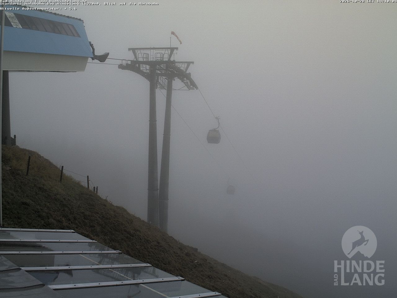 Archived image Webcam Mountain station Hornbahn