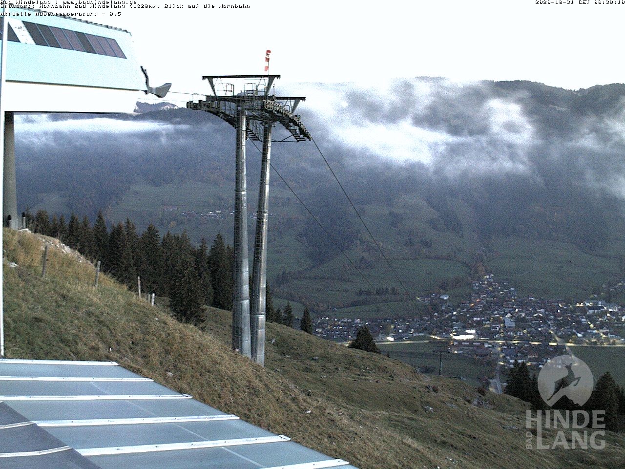 Archiv Foto Webcam Aussicht auf Bad Hindelang von der Hornbahn Bergstation