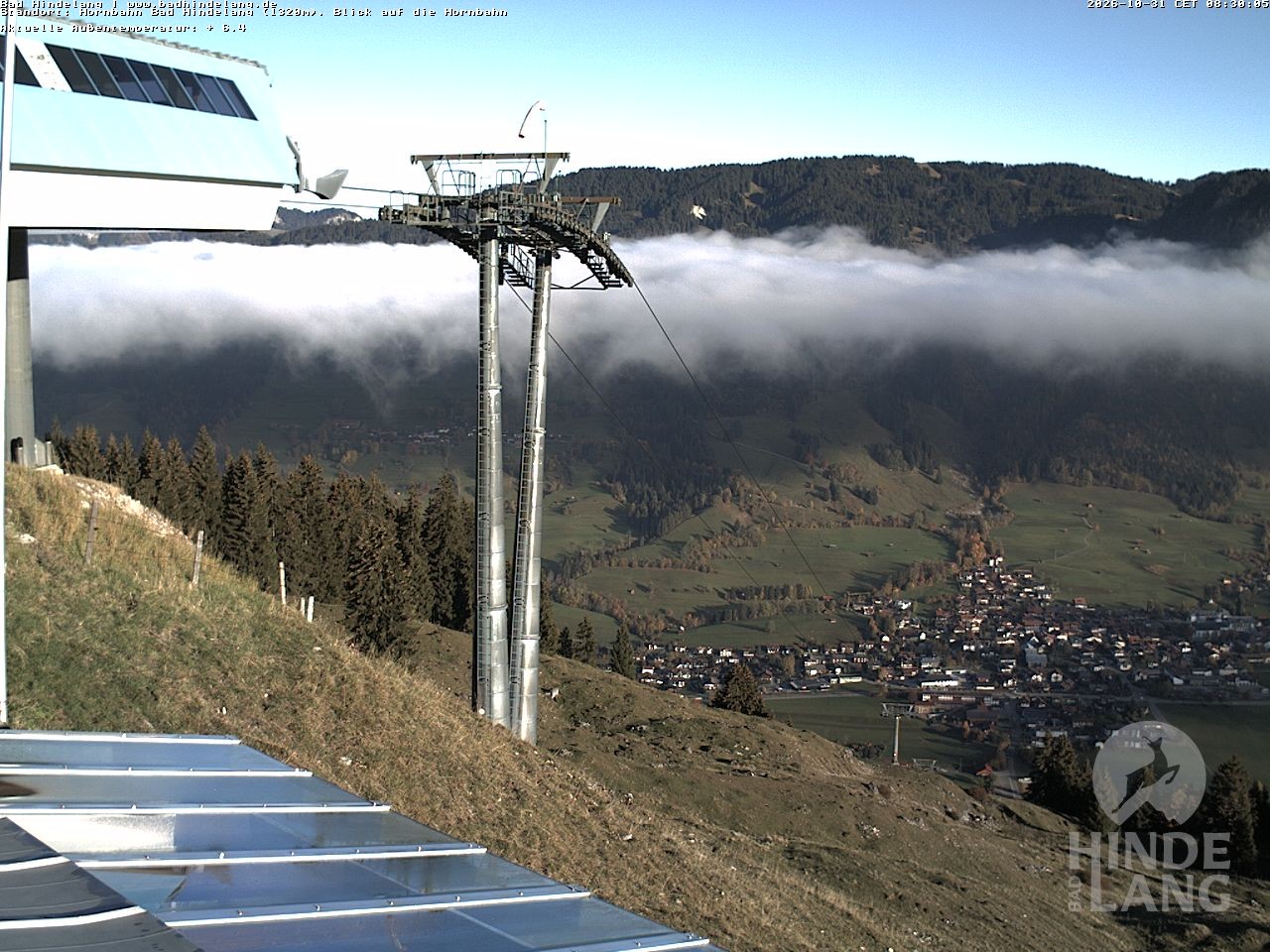 Archiv Foto Webcam Aussicht auf Bad Hindelang von der Hornbahn Bergstation