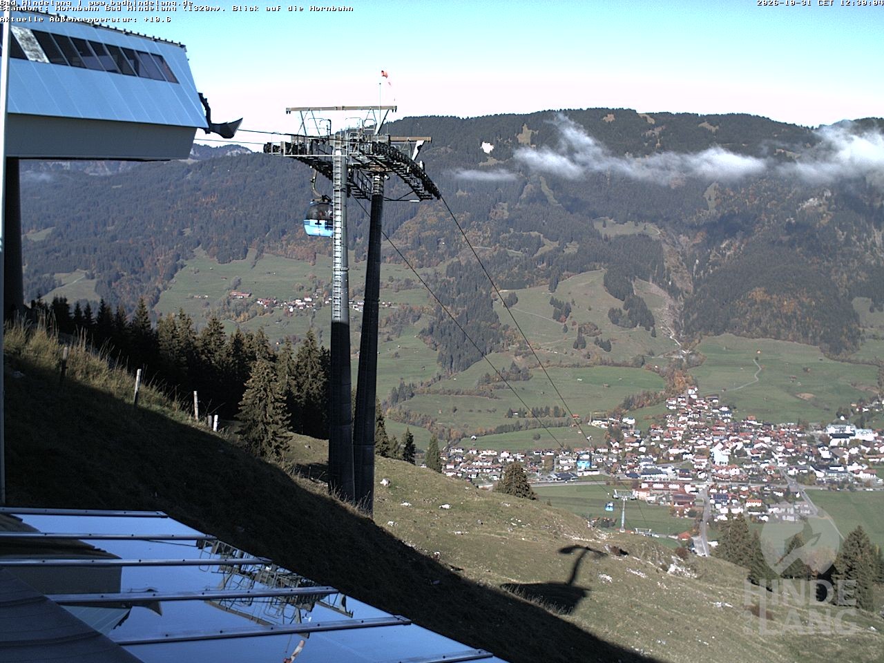 Archiv Foto Webcam Aussicht auf Bad Hindelang von der Hornbahn Bergstation
