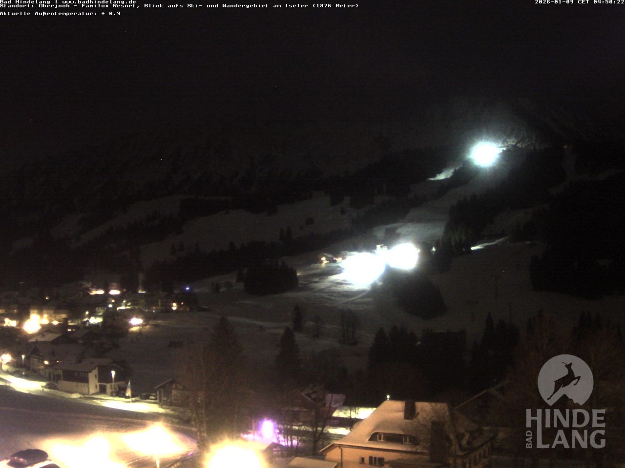 Archiv Foto Webcam Sicht vom Kinderhotel Oberjoch aus auf das Skigebiet gegenüber