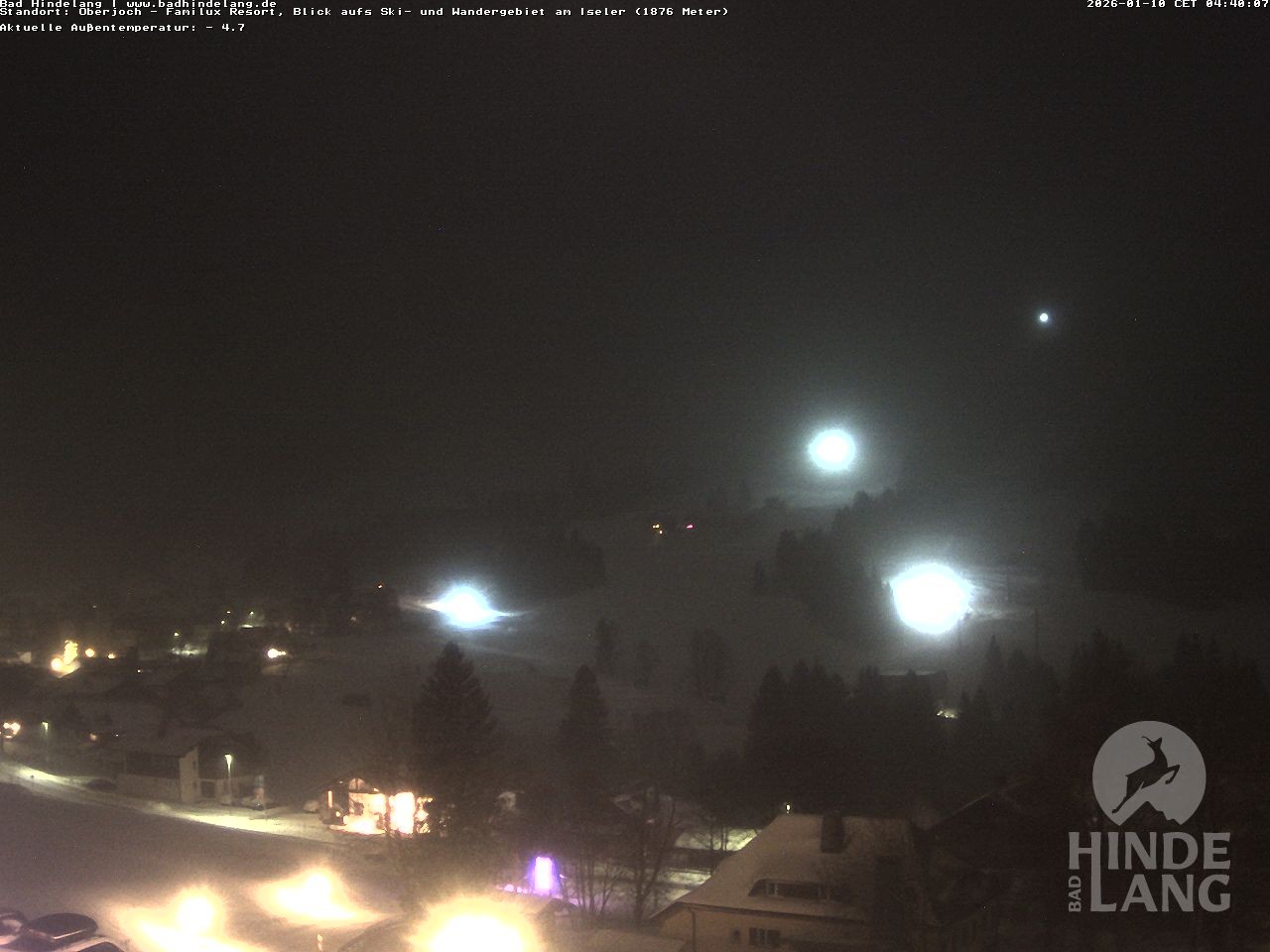 Archiv Foto Webcam Sicht vom Kinderhotel Oberjoch aus auf das Skigebiet gegenüber