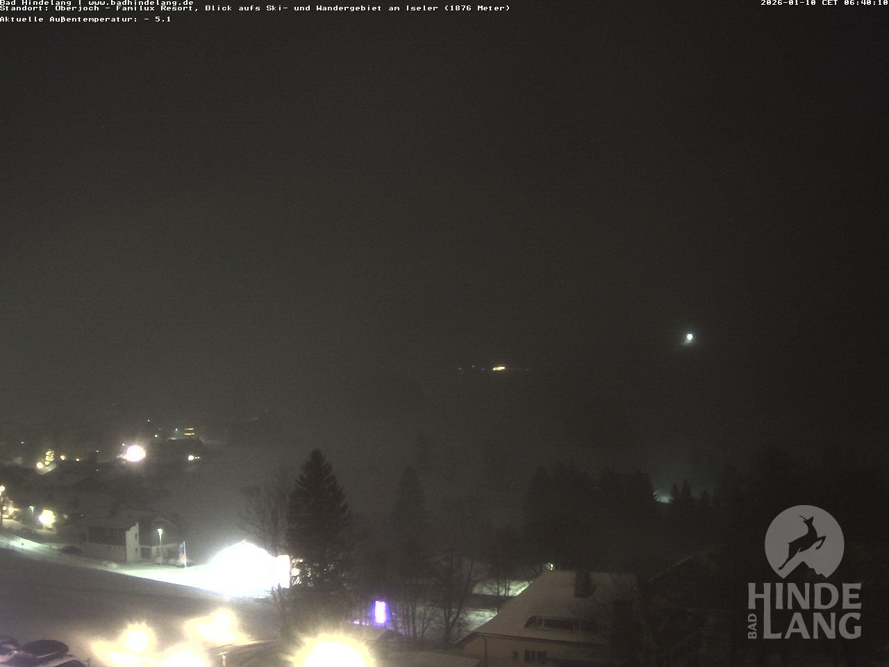 Archived image Webcam View of the kids hotel Oberjoch at the slopes in front