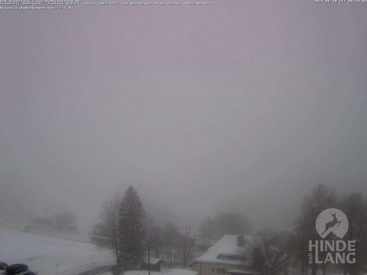 Archived image Webcam View of the kids hotel Oberjoch at the slopes in front