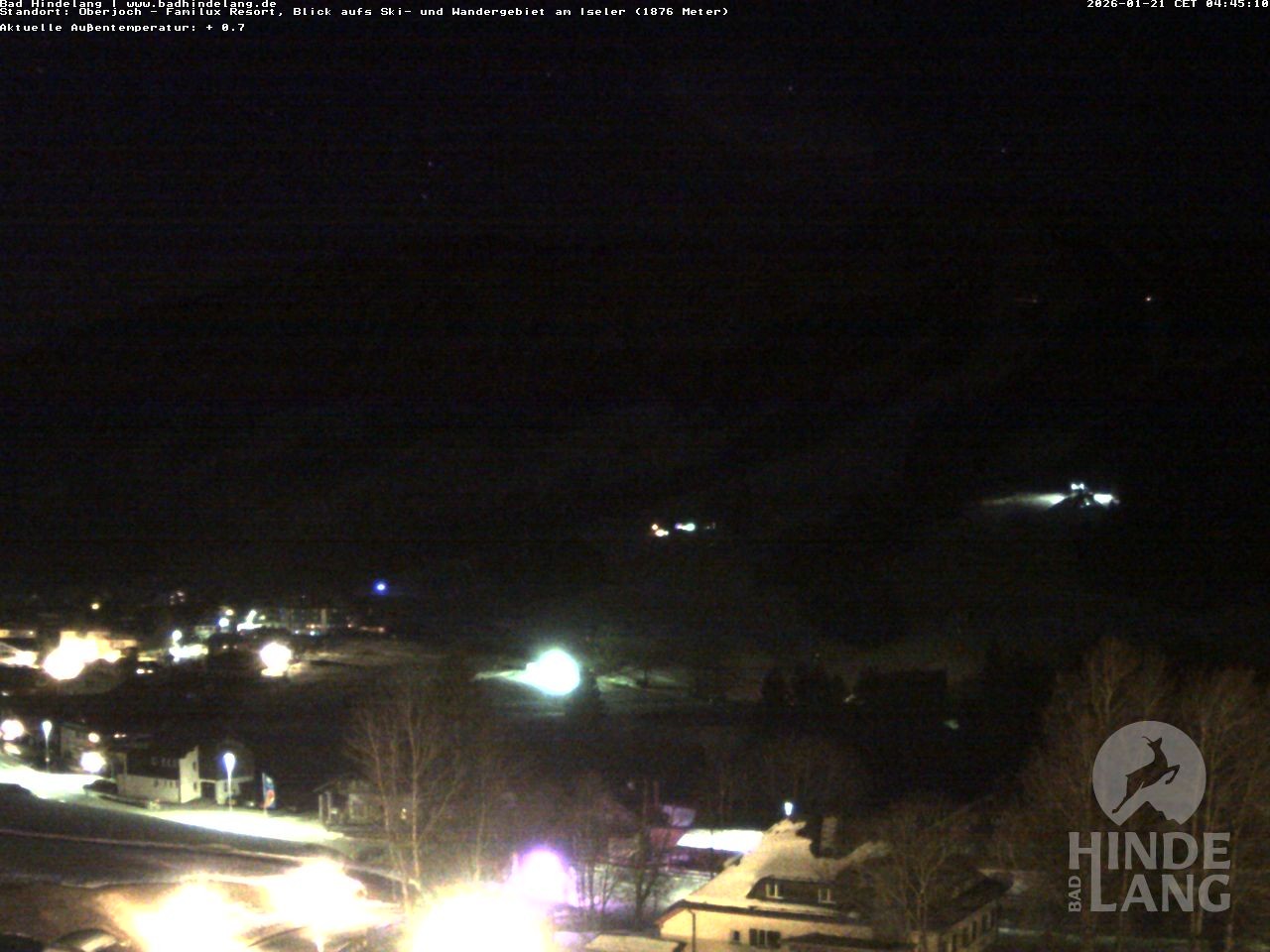 Archived image Webcam View of the kids hotel Oberjoch at the slopes in front