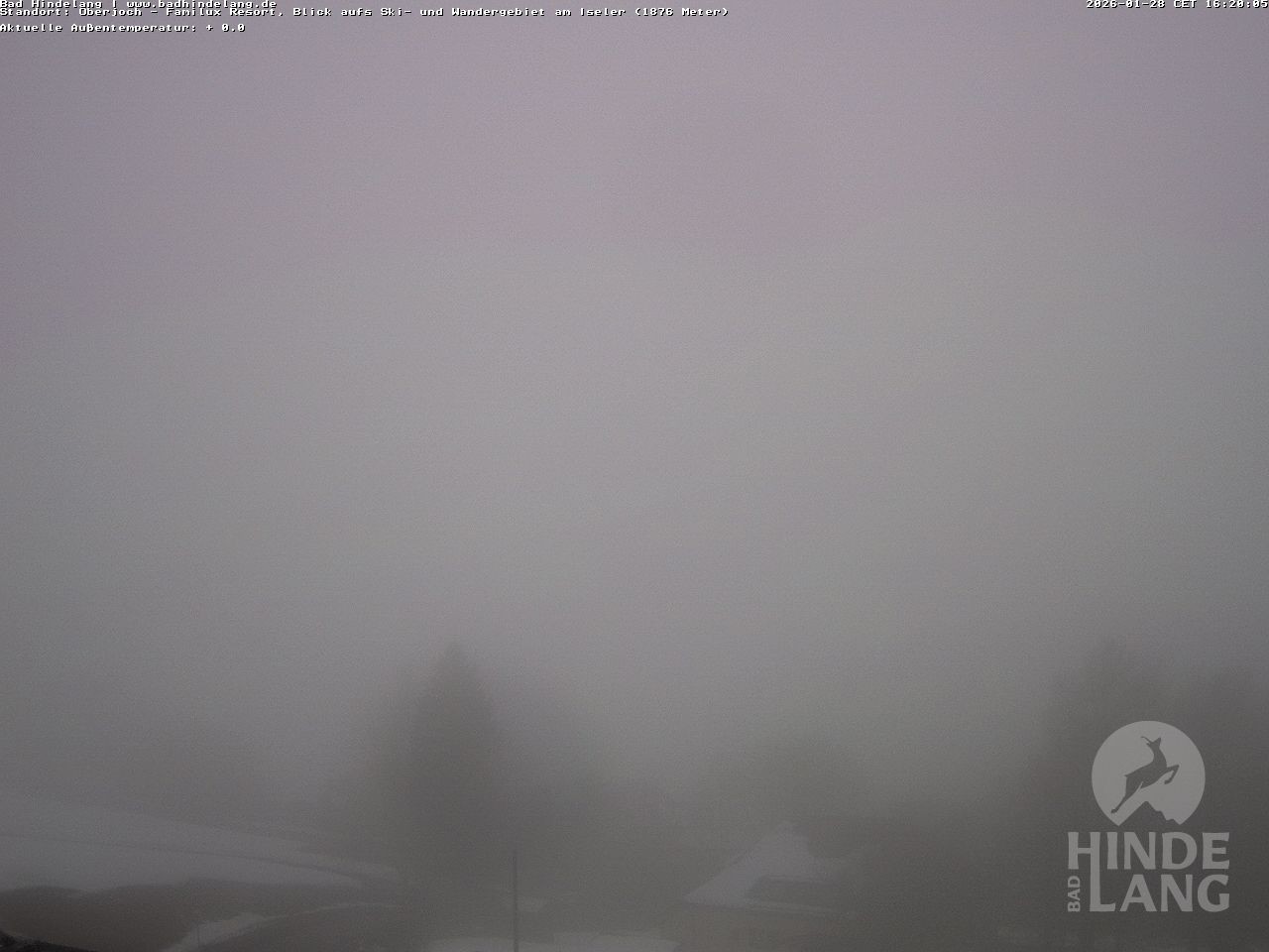 Archiv Foto Webcam Sicht vom Kinderhotel Oberjoch aus auf das Skigebiet gegenüber