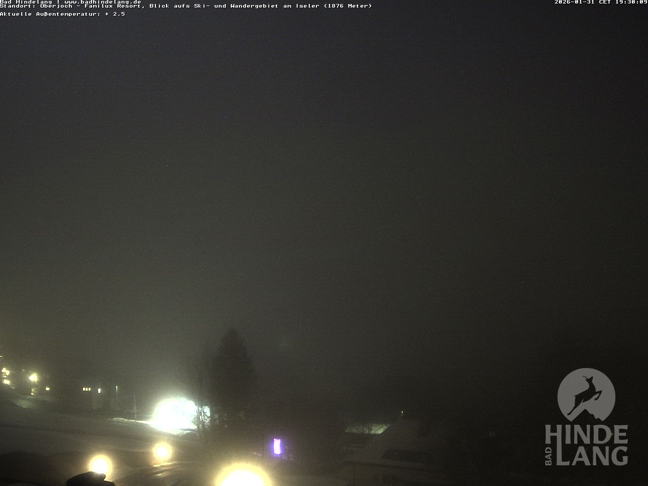 Archiv Foto Webcam Sicht vom Kinderhotel Oberjoch aus auf das Skigebiet gegenüber