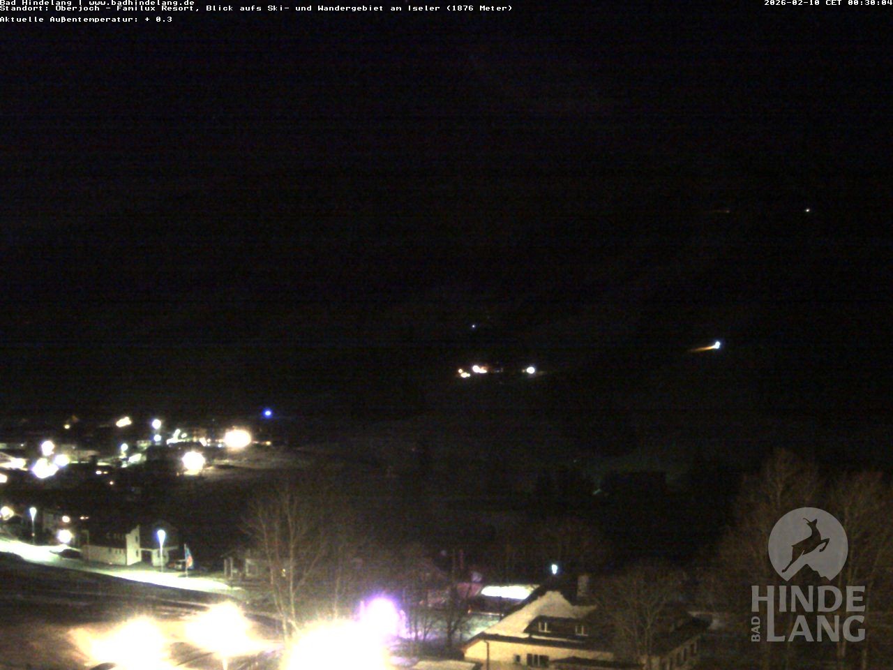Archived image Webcam View of the kids hotel Oberjoch at the slopes in front