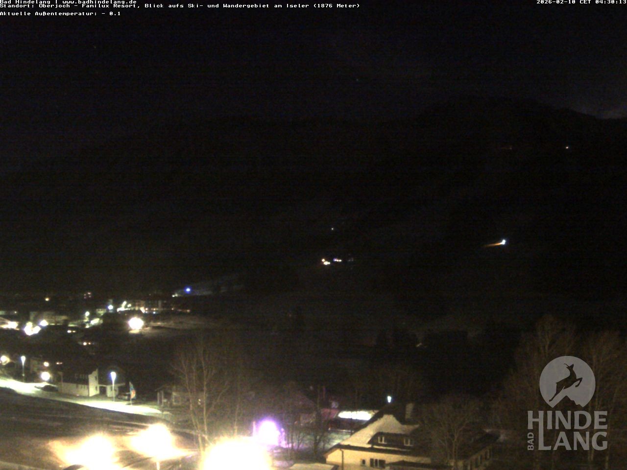 Archived image Webcam View of the kids hotel Oberjoch at the slopes in front