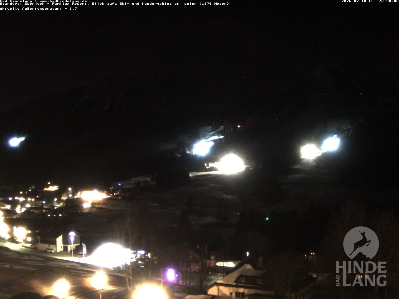 Archiv Foto Webcam Sicht vom Kinderhotel Oberjoch aus auf das Skigebiet gegenüber