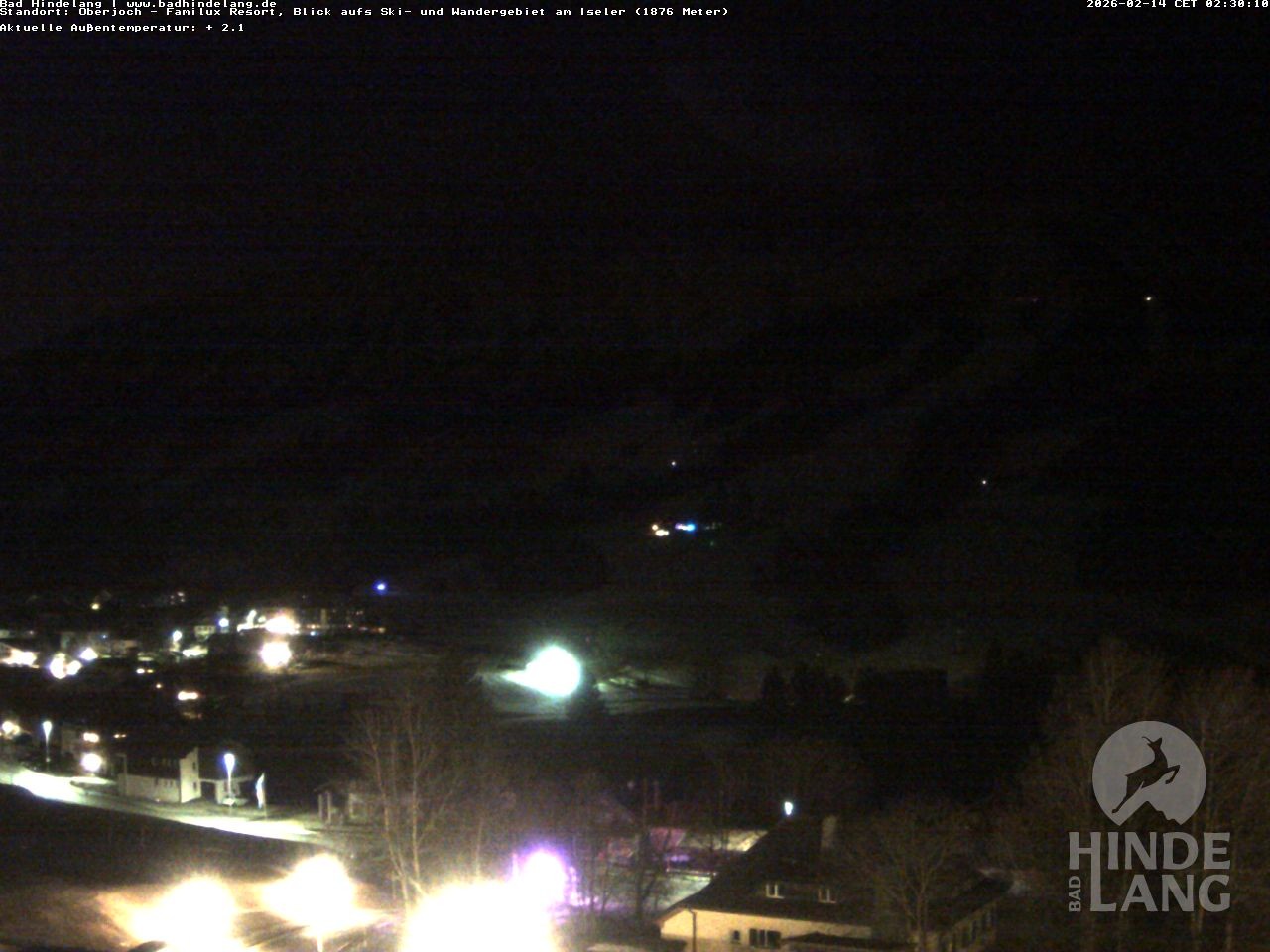 Archiv Foto Webcam Sicht vom Kinderhotel Oberjoch aus auf das Skigebiet gegenüber