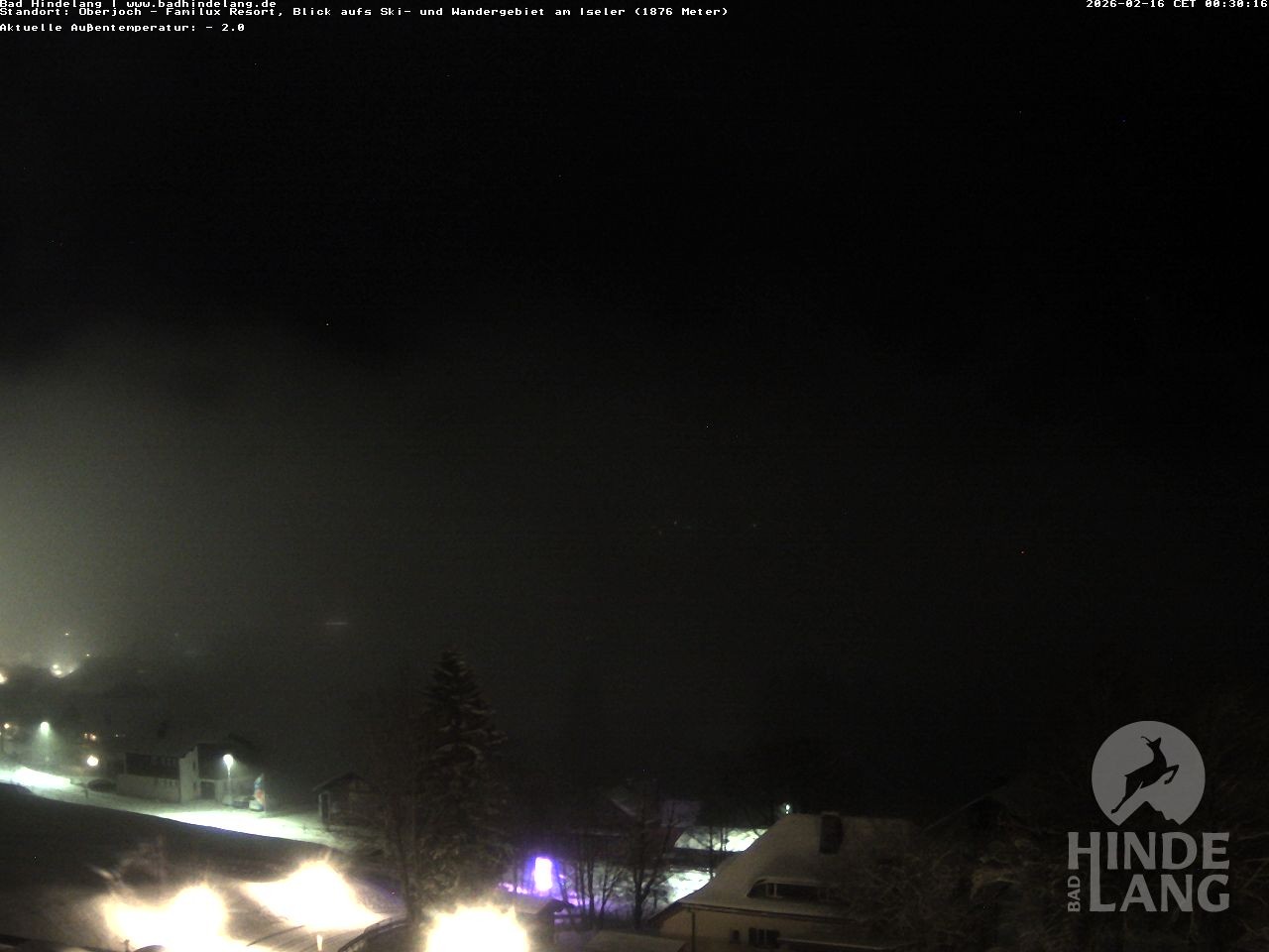 Archiv Foto Webcam Sicht vom Kinderhotel Oberjoch aus auf das Skigebiet gegenüber