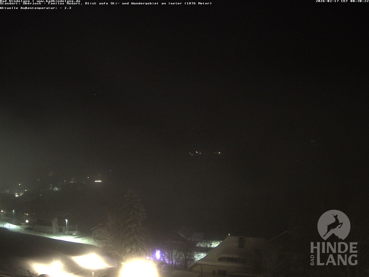 Archiv Foto Webcam Sicht vom Kinderhotel Oberjoch aus auf das Skigebiet gegenüber