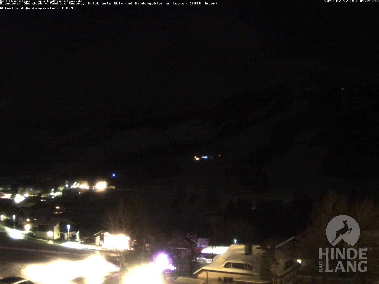 Archiv Foto Webcam Sicht vom Kinderhotel Oberjoch aus auf das Skigebiet gegenüber
