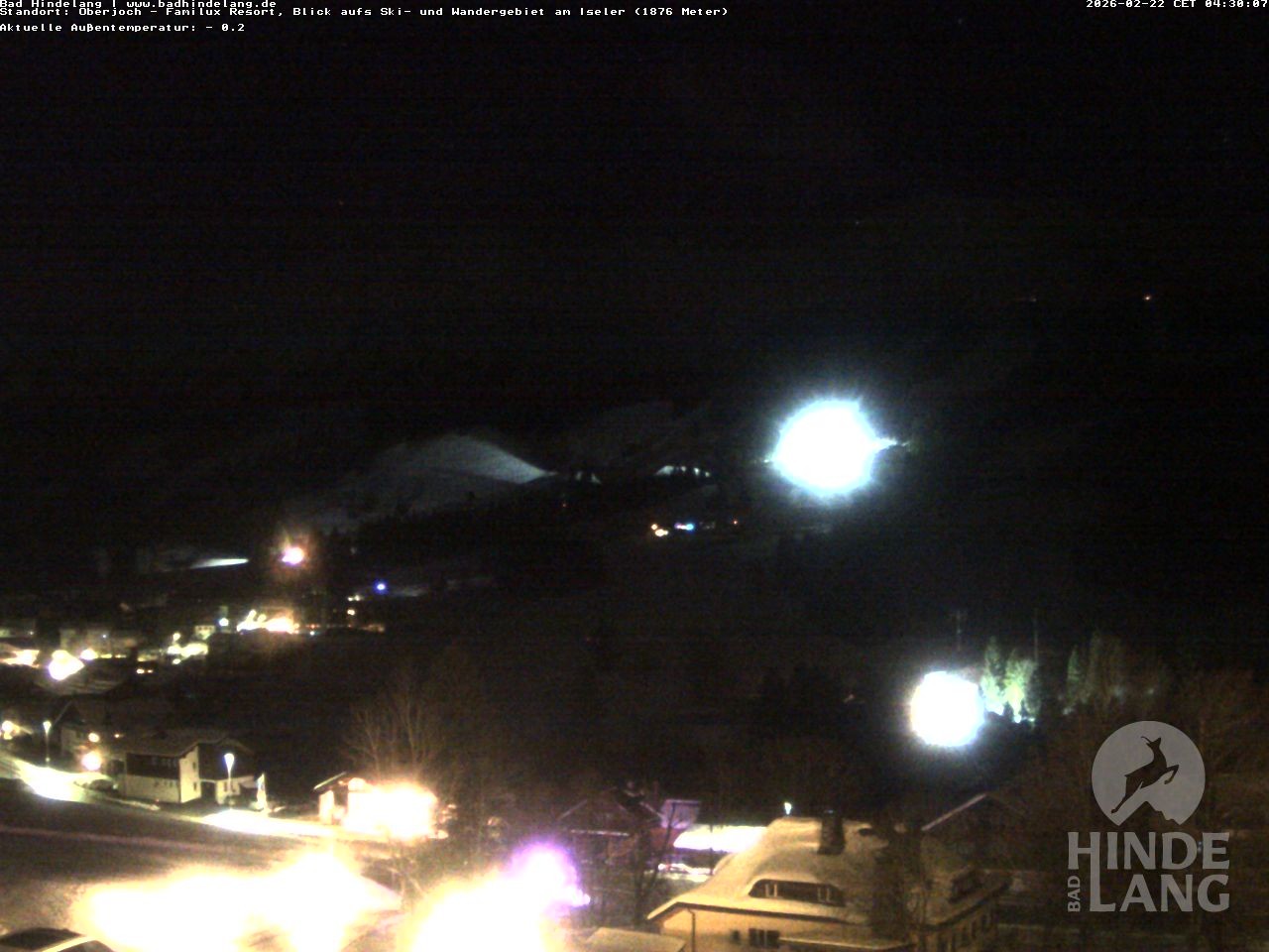 Archiv Foto Webcam Sicht vom Kinderhotel Oberjoch aus auf das Skigebiet gegenüber
