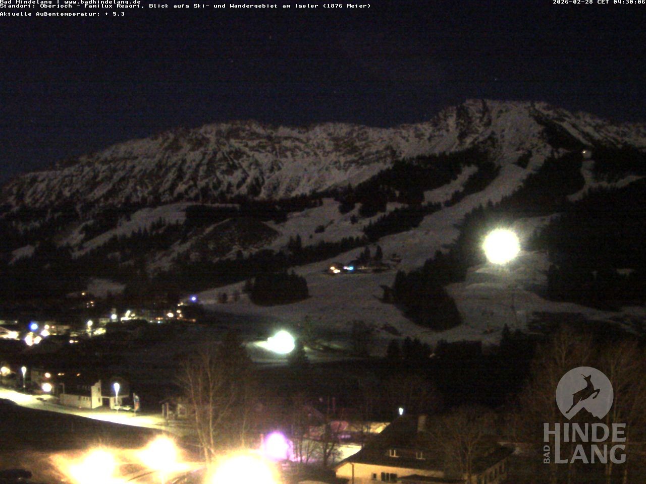 Archiv Foto Webcam Sicht vom Kinderhotel Oberjoch aus auf das Skigebiet gegenüber
