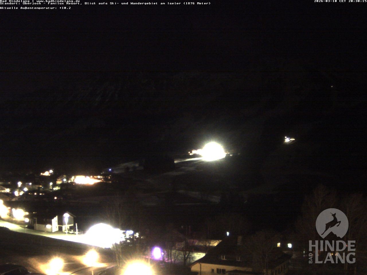 Archiv Foto Webcam Sicht vom Kinderhotel Oberjoch aus auf das Skigebiet gegenüber