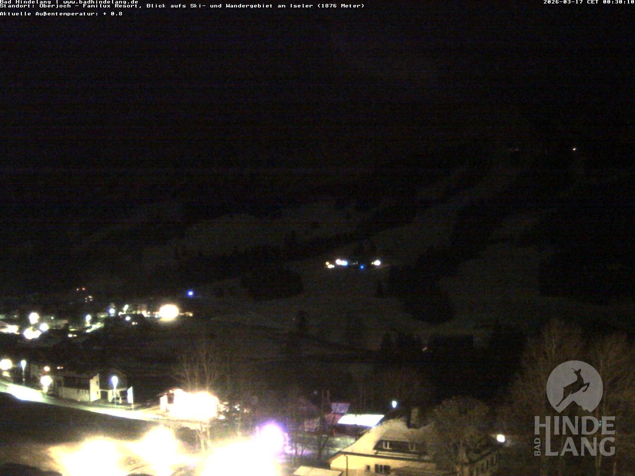Archiv Foto Webcam Sicht vom Kinderhotel Oberjoch aus auf das Skigebiet gegenüber