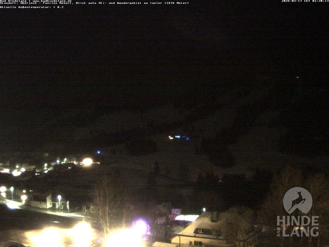 Archiv Foto Webcam Sicht vom Kinderhotel Oberjoch aus auf das Skigebiet gegenüber